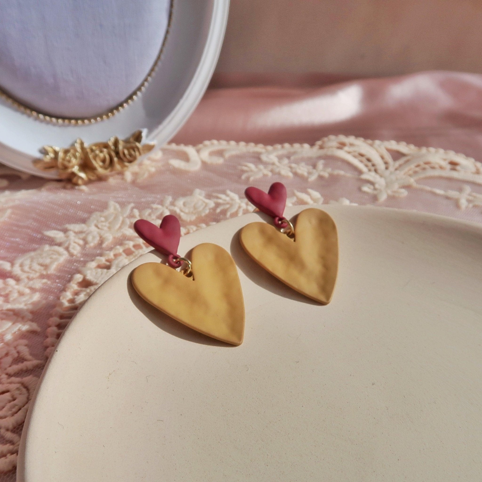 [Clearance] Heart Earrings - Hypoallergenic - Abbott Atelier