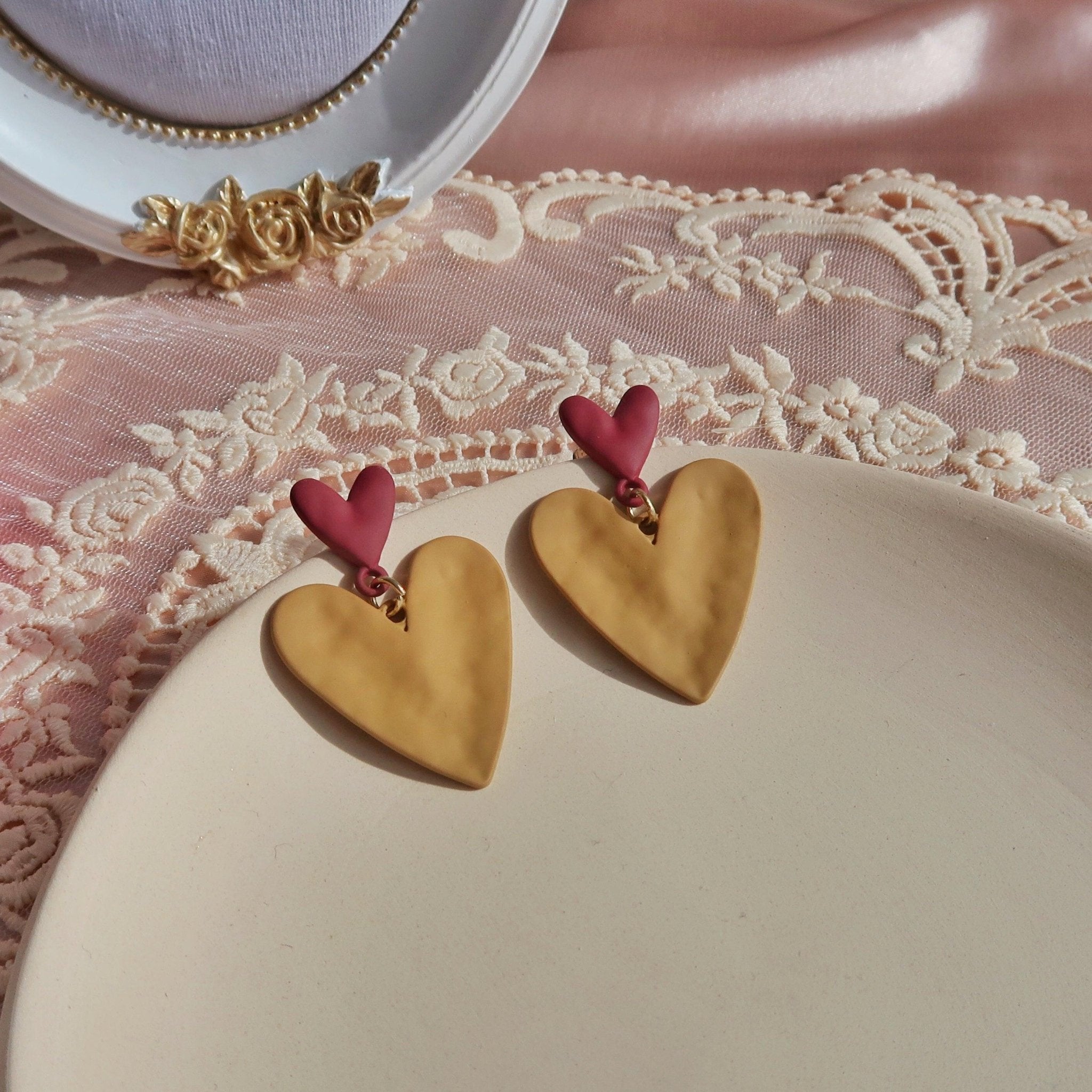 [Clearance] Heart Earrings - Hypoallergenic - Abbott Atelier