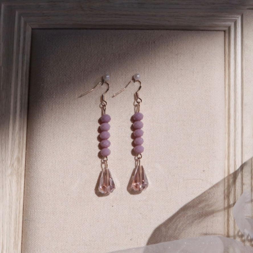 [Clearance] Purple Crystal Earring - Crystal - Abbott Atelier