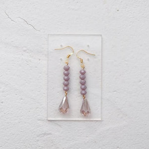 [Clearance] Purple Crystal Earring - Crystal - Abbott Atelier