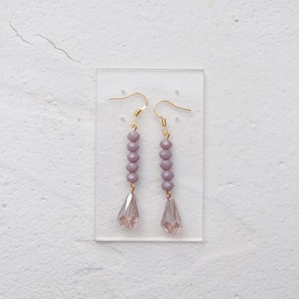 [Clearance] Purple Crystal Earring - Crystal - Abbott Atelier