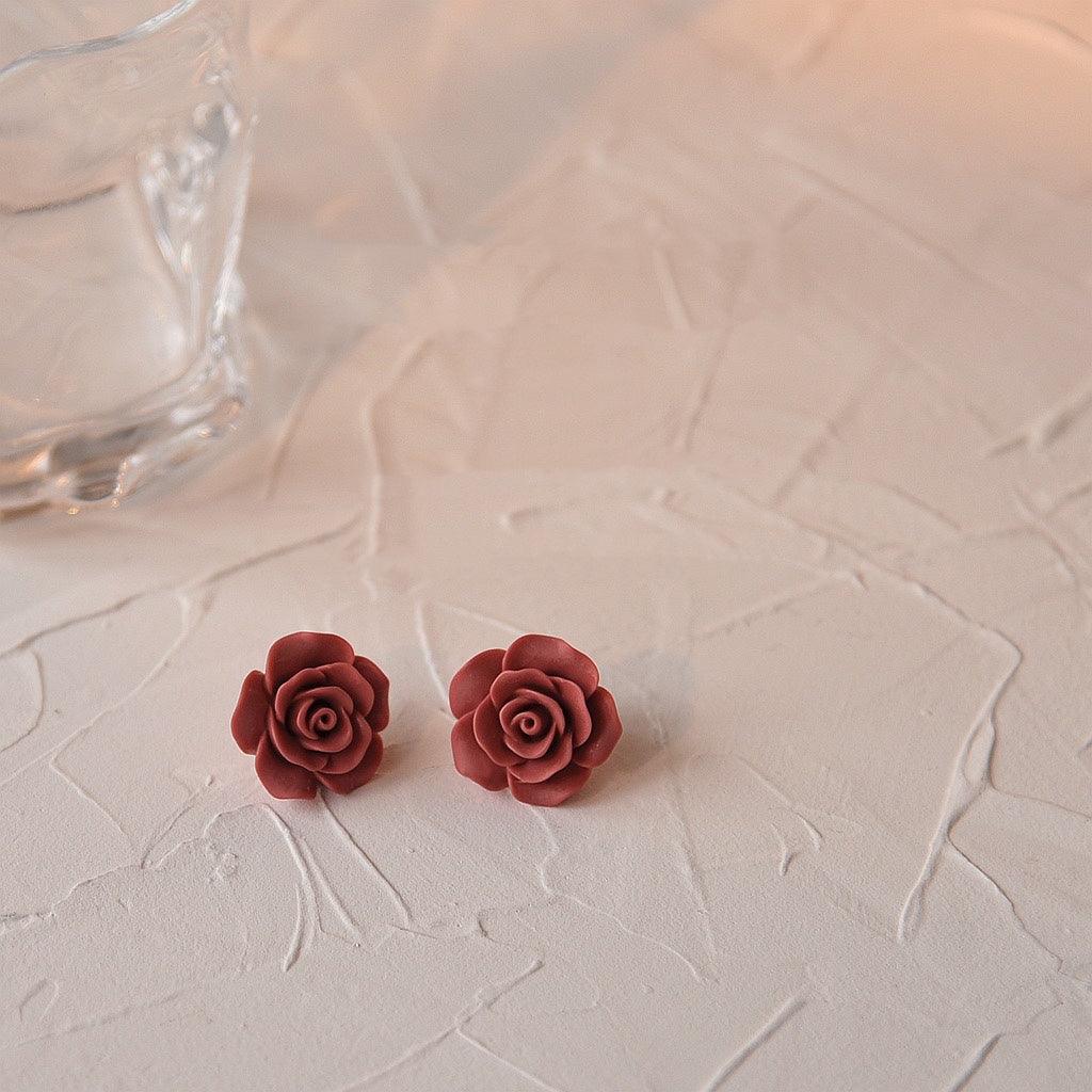 [Clearance] Rose Stud Earrings (3 Colors) - Hypoallergenic - Abbott Atelier