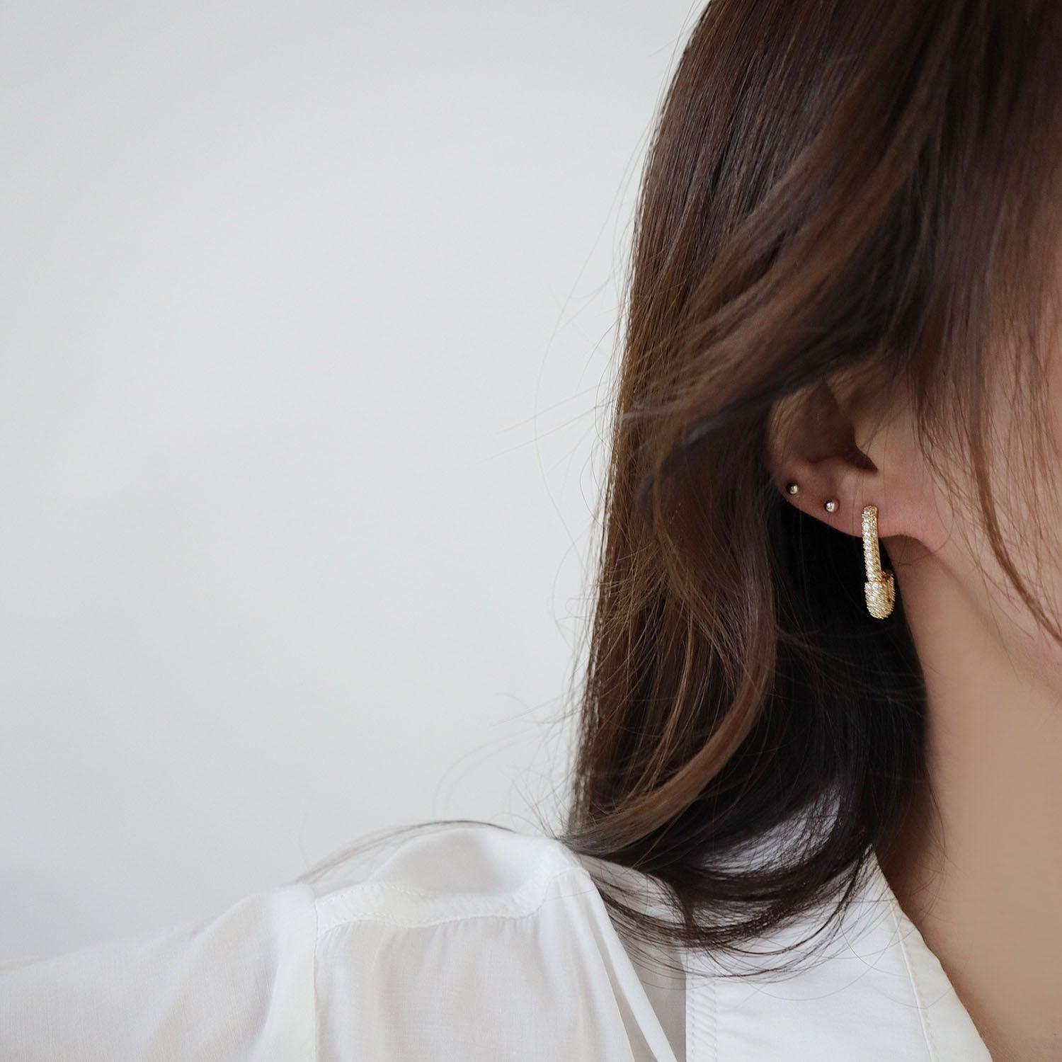 [Clearance] Safety Pin Earrings - Hypoallergenic - Abbott Atelier