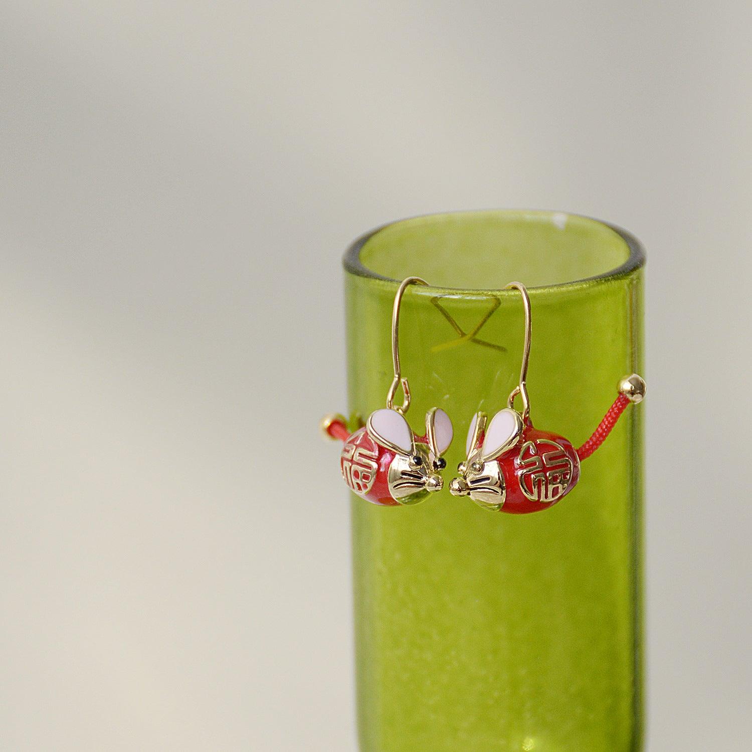 [Clearance] Year of the Mouse Earrings - Gold - Plated - Abbott Atelier