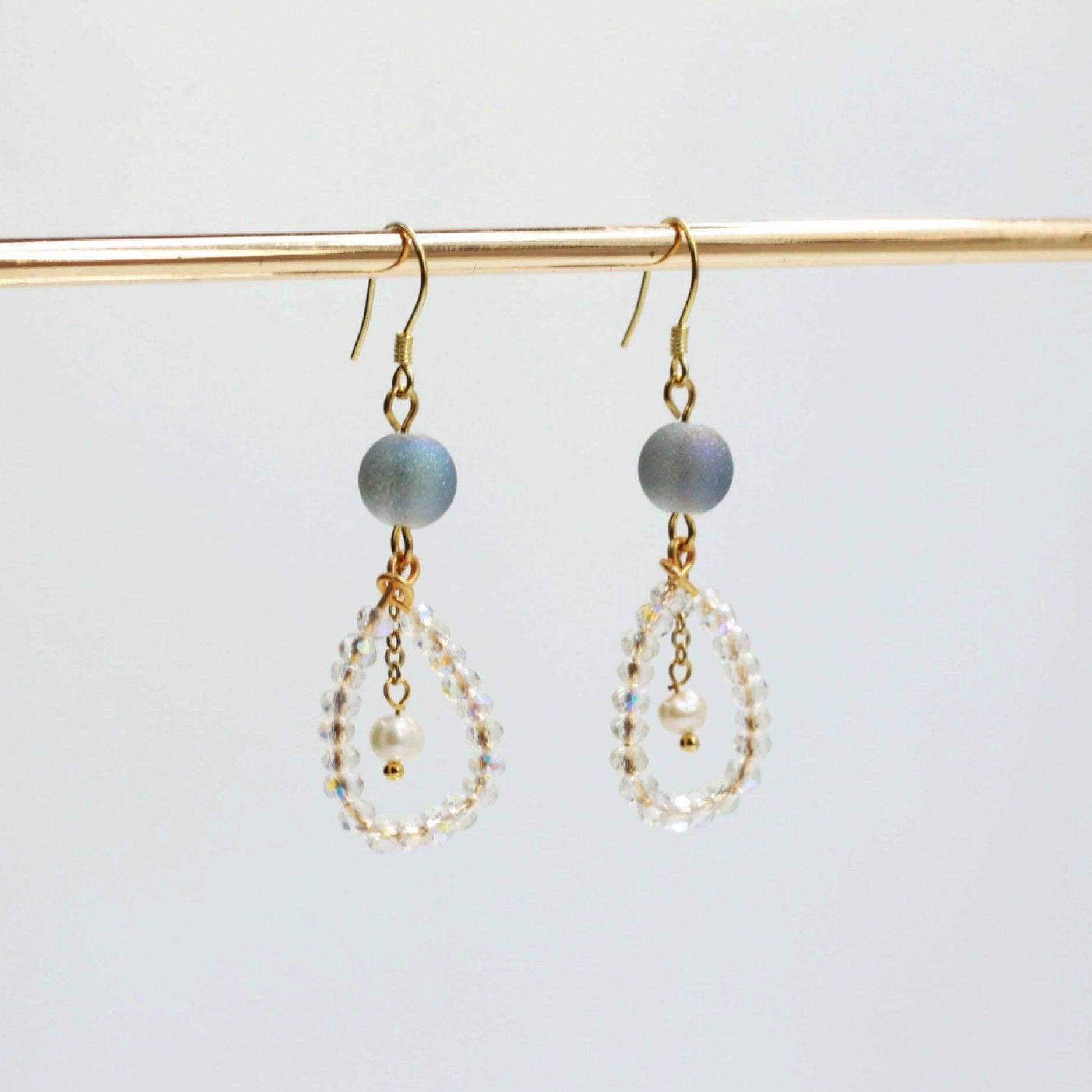 Crystal Teardrop Earrings - Hypoallergenic - Abbott Atelier