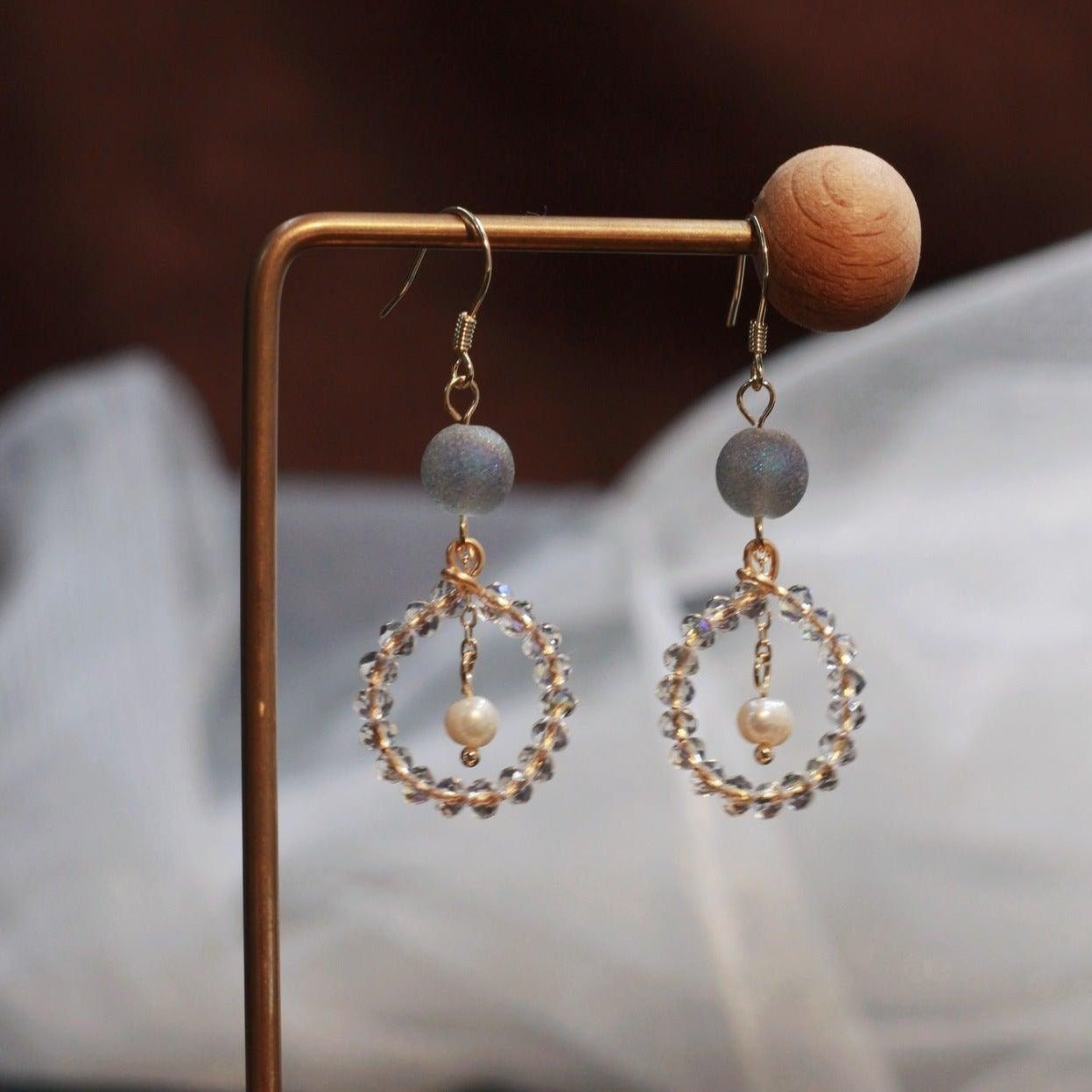 Crystal Teardrop Earrings - Hypoallergenic - Abbott Atelier