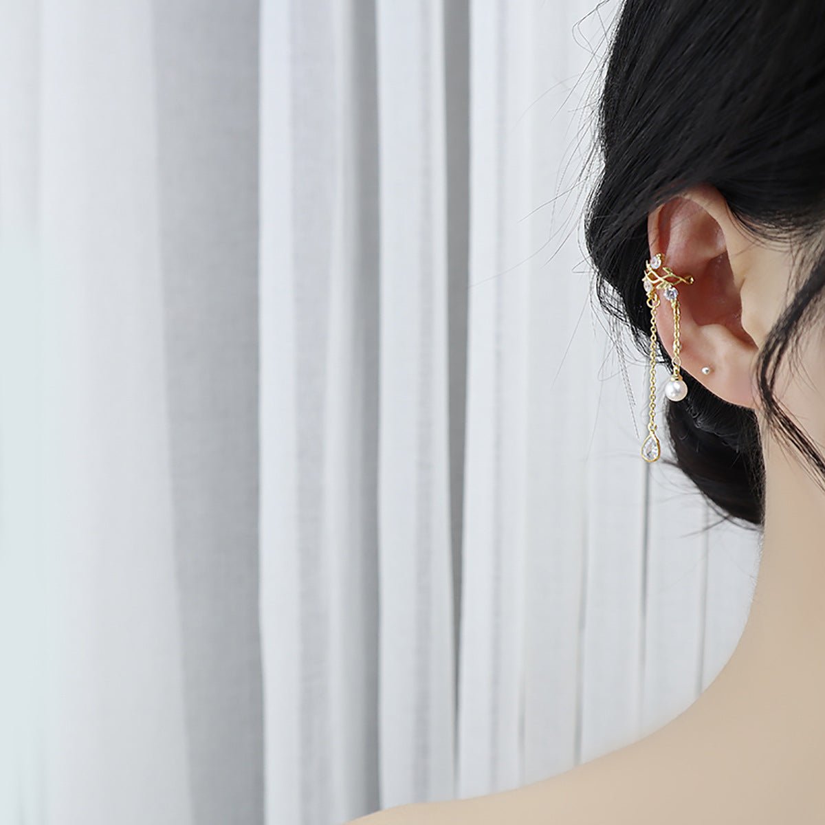 Floral Ear Cuff - Dolores - Gold - Plated - Abbott Atelier