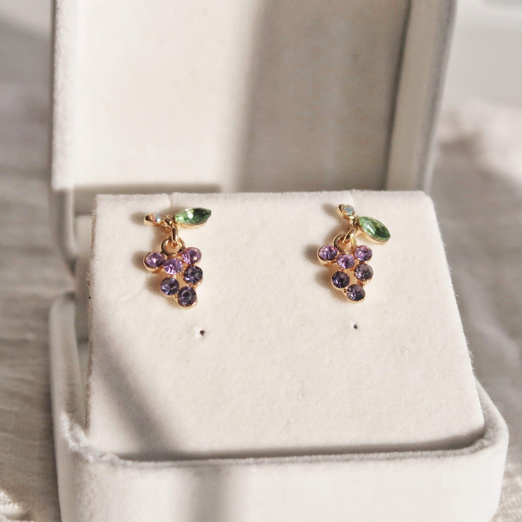 Grape Stud Earrings - Sterling Silver Posts - Abbott Atelier