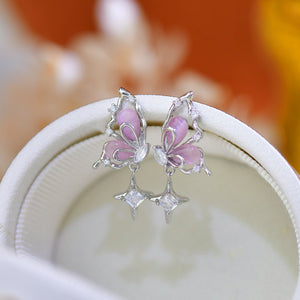 Lilac Butterfly Earrings - Hypoallergenic - Abbott Atelier