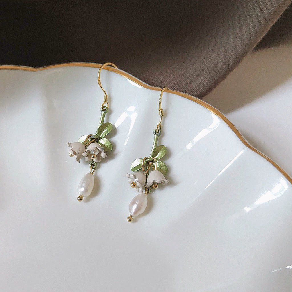 Lily of the Valley Drop Earrings - Hypoallergenic - Abbott Atelier