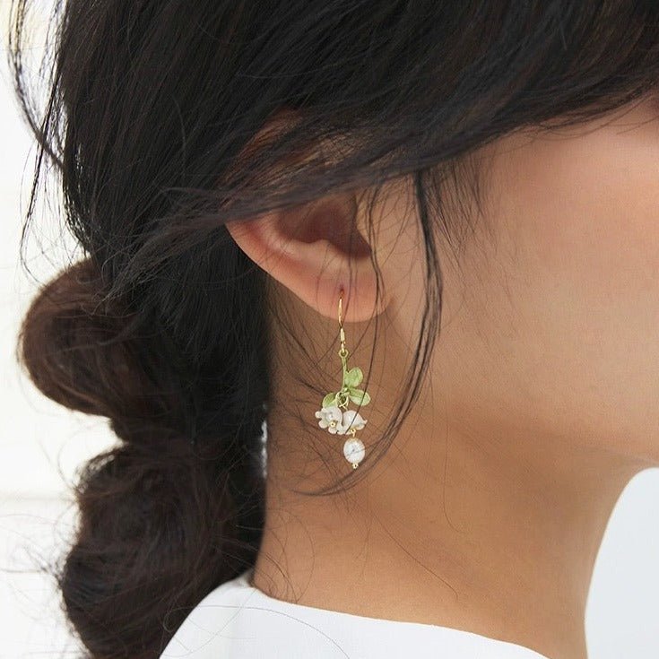 Lily of the Valley Drop Earrings - Hypoallergenic - Abbott Atelier