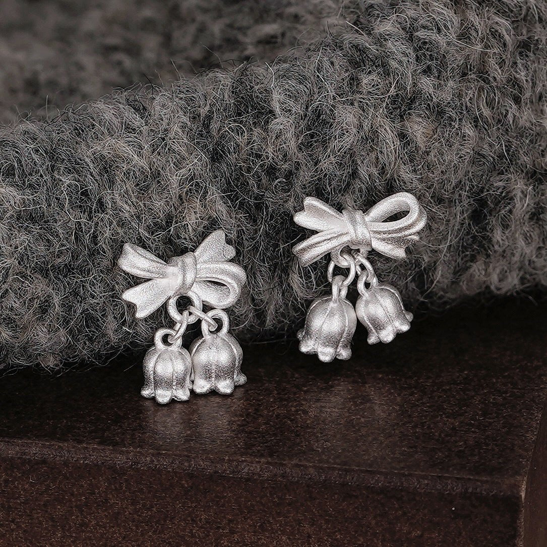 Lily of the Valley Earrings (Solid Silver) - Hypoallergenic - Abbott Atelier