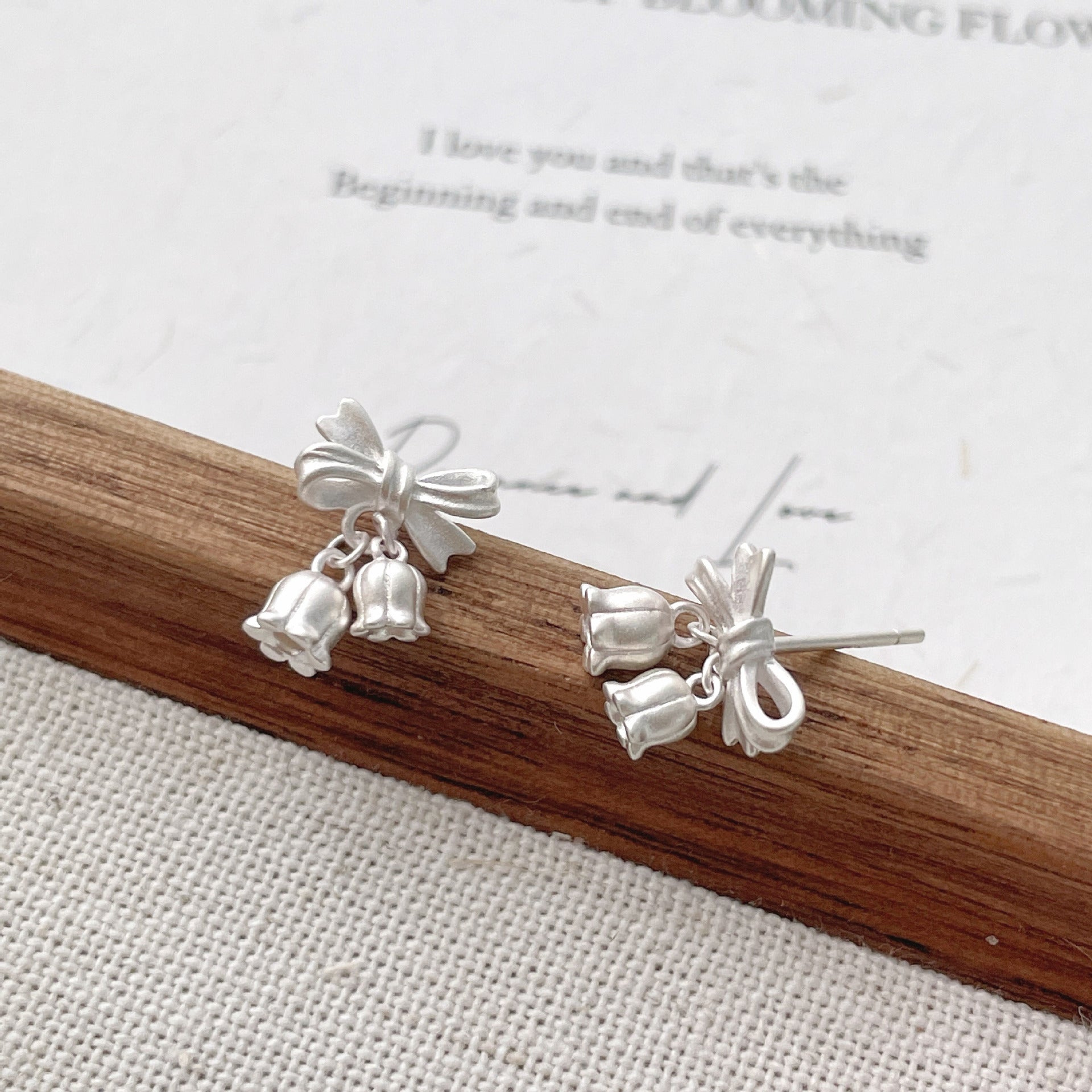 Lily of the Valley Earrings (Solid Silver) - Hypoallergenic - Abbott Atelier