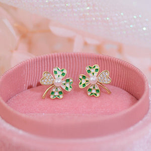 Lucky Clover Stud Earrings - Hypoallergenic - Abbott Atelier