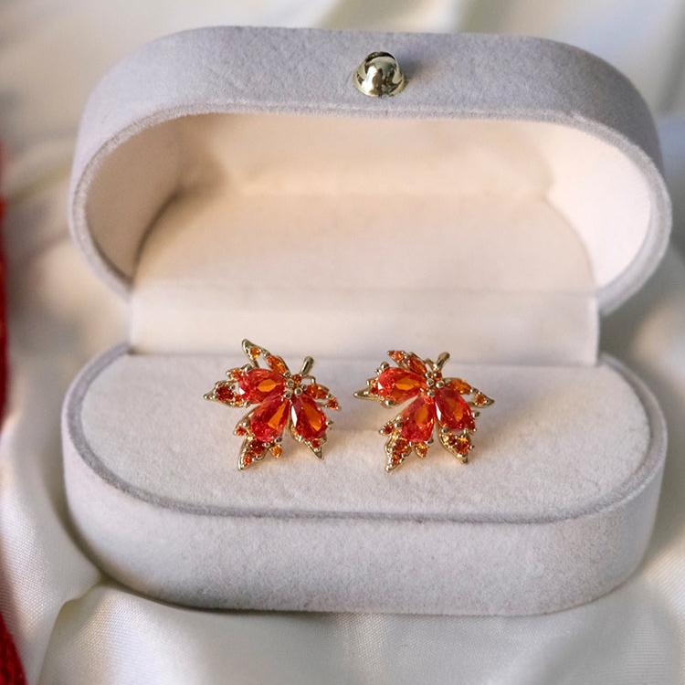 Maple Leaf Stud Earrings - Hypoallergenic - Abbott Atelier