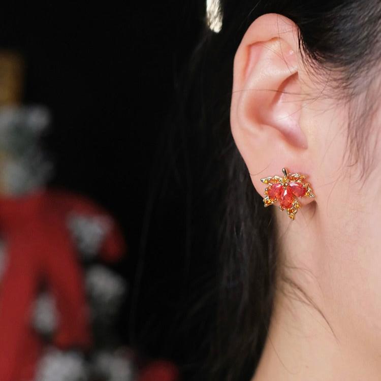 Maple Leaf Stud Earrings - Hypoallergenic - Abbott Atelier