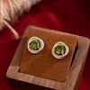 Peridot Stud Earrings - Ivana - Hypoallergenic - Abbott Atelier