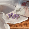 Purple Bow Earrings - Hypoallergenic - Abbott Atelier