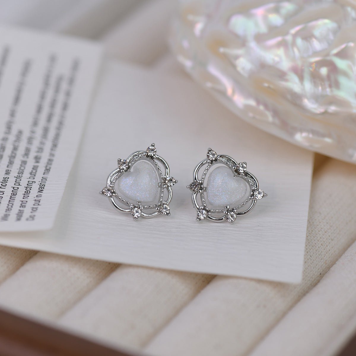 [Sample Sale] Heart Stud Earrings - Echo - Hypoallergenic - Abbott Atelier