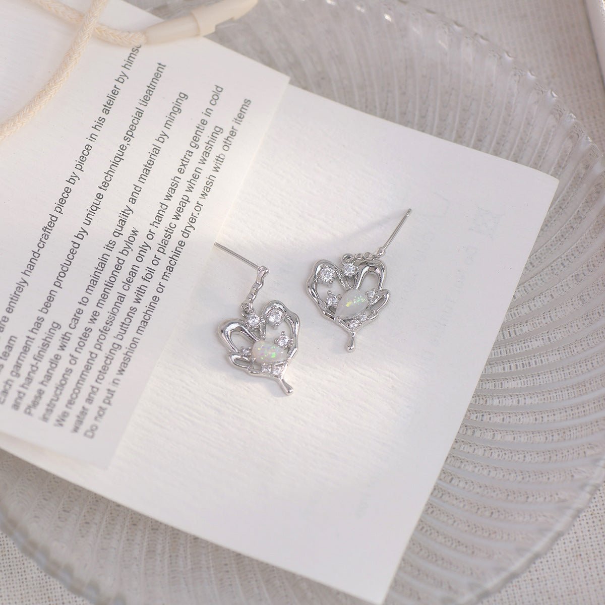 Silver Heart Earrings - Maya - Hypoallergenic - Abbott Atelier