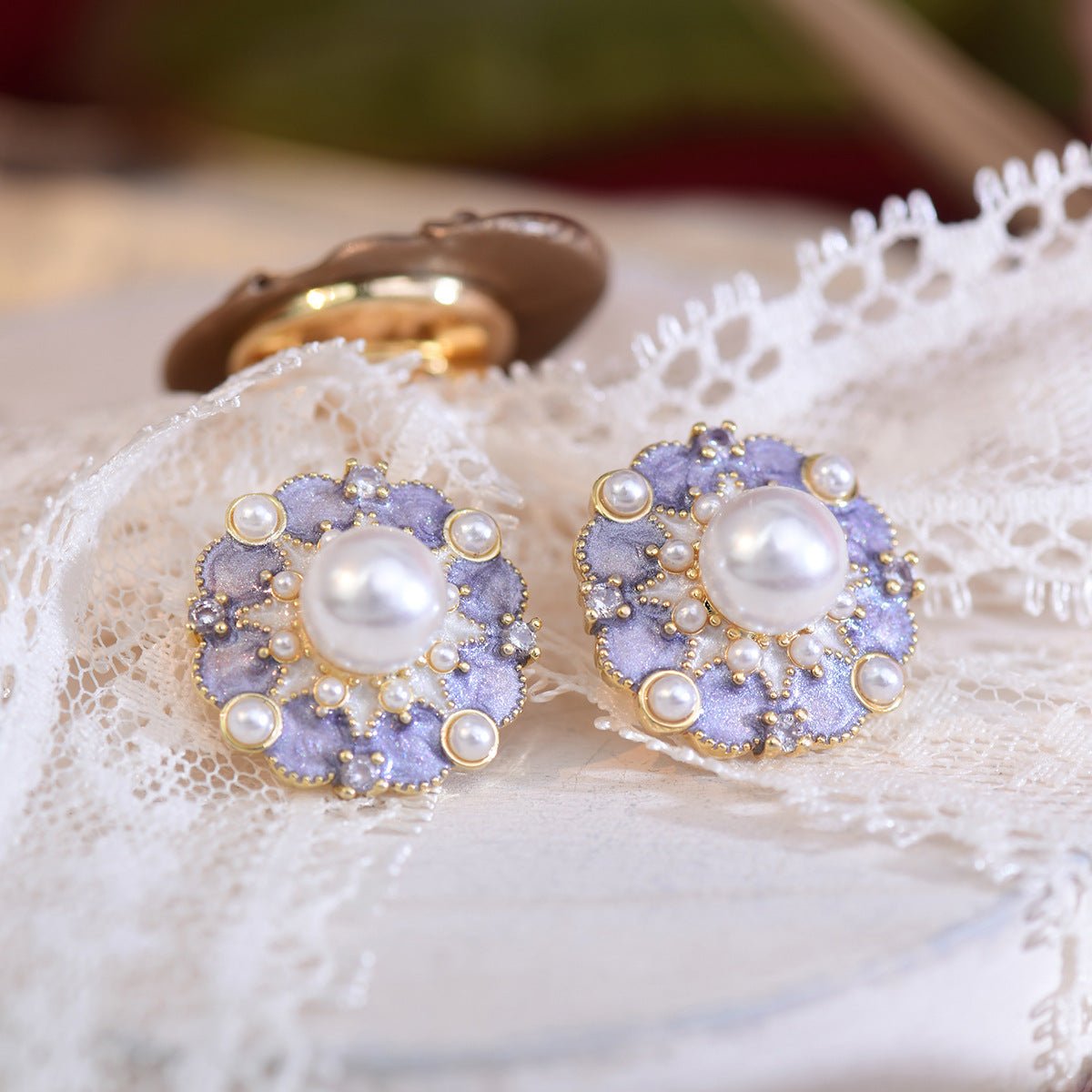 Vintage Baroque Earrings - Hypoallergenic - Abbott Atelier